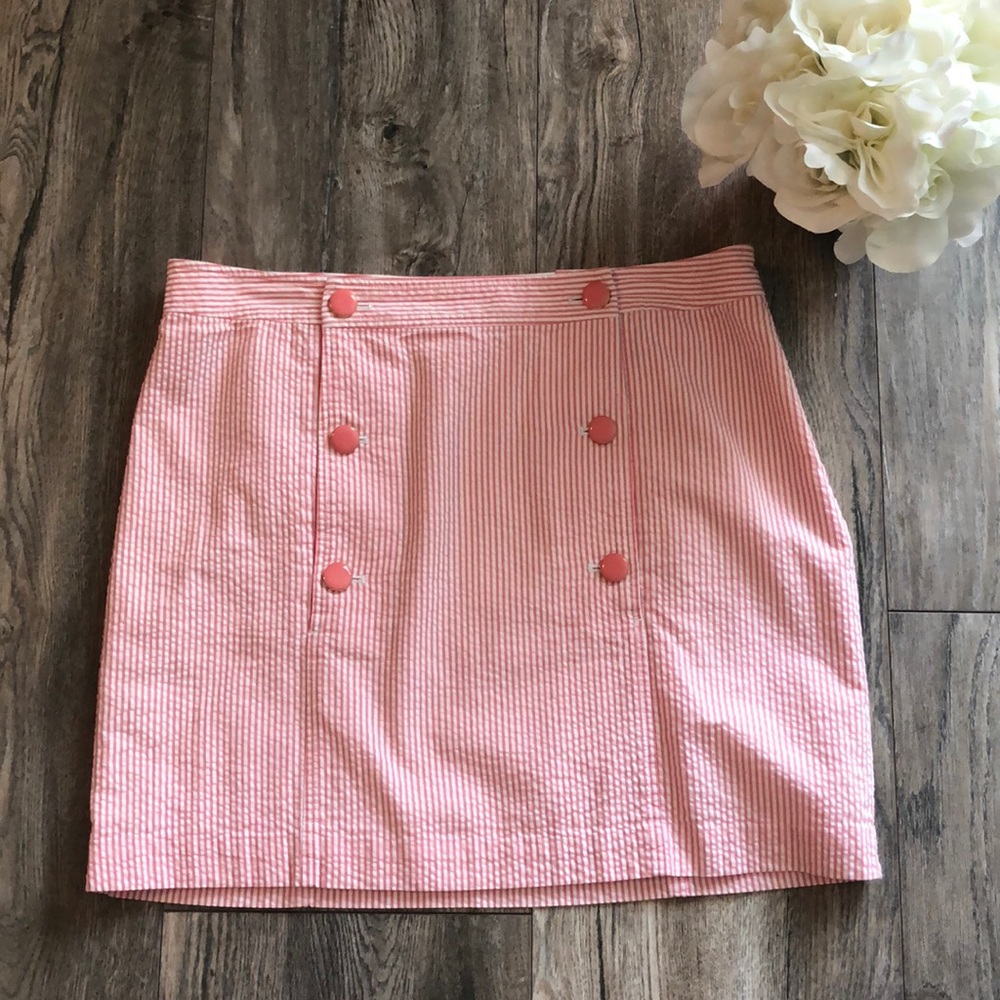💝Vineyard Vines Pink Seersucker Skirt
